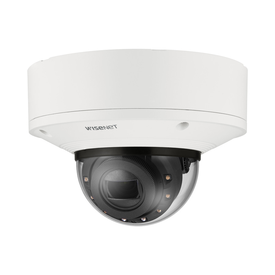 Wisenet XNV-6083R 2 Megapixel Full HD Network Camera - Color - Dome - White - 164.04 ft Infrared Night Vision - H.265, H.264, Motion JPEG, H.265M, H.265H, H.264M, H.264H - 1920 x 1080 - 2.80 mm- 12 mm Varifocal Lens - 4.3x Optical - 120 fps - CMOS - Hanging Mount - IK10+ - IP66, IP67, IP6K9K