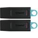 KINGSTON DataTraveler Exodia 64GB USB 3.2 Gen 1, Black/Teal 2-Pack - Flash Drive (DTX/64GB-2PCR)