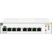 Aruba Instant On 1830 8G Switch - 8 Ports - Manageable - Gigabit Ethernet - 10/100/1000Base-T - 2 Layer Supported - 5.90 W Power Consumption - 13 W PoE Budget - Twisted Pair - PoE Ports - Table Top, Wall Mountable, Under Table, Surface Mount, Desktop - Li(Open Box)