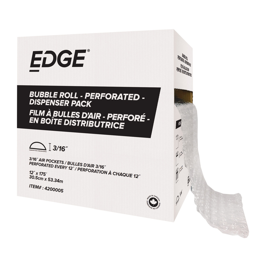 Spicers EDGE Bubble Cushion Packaging with Dispenser 12" x 175'