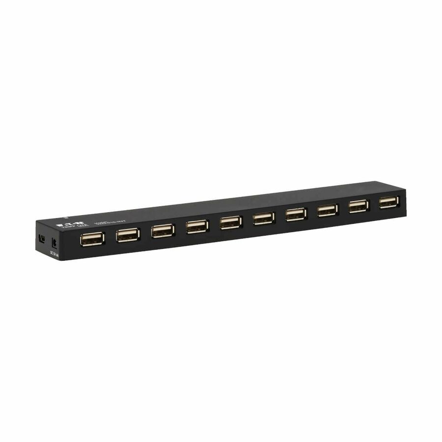 Tripp Lite 10-Port USB Hub with Power Supply and International Plug Adapters - USB 2.0 Type A - External - 10 USB Port(s) - 10 USB 2.0 Port(s) - PC, Mac