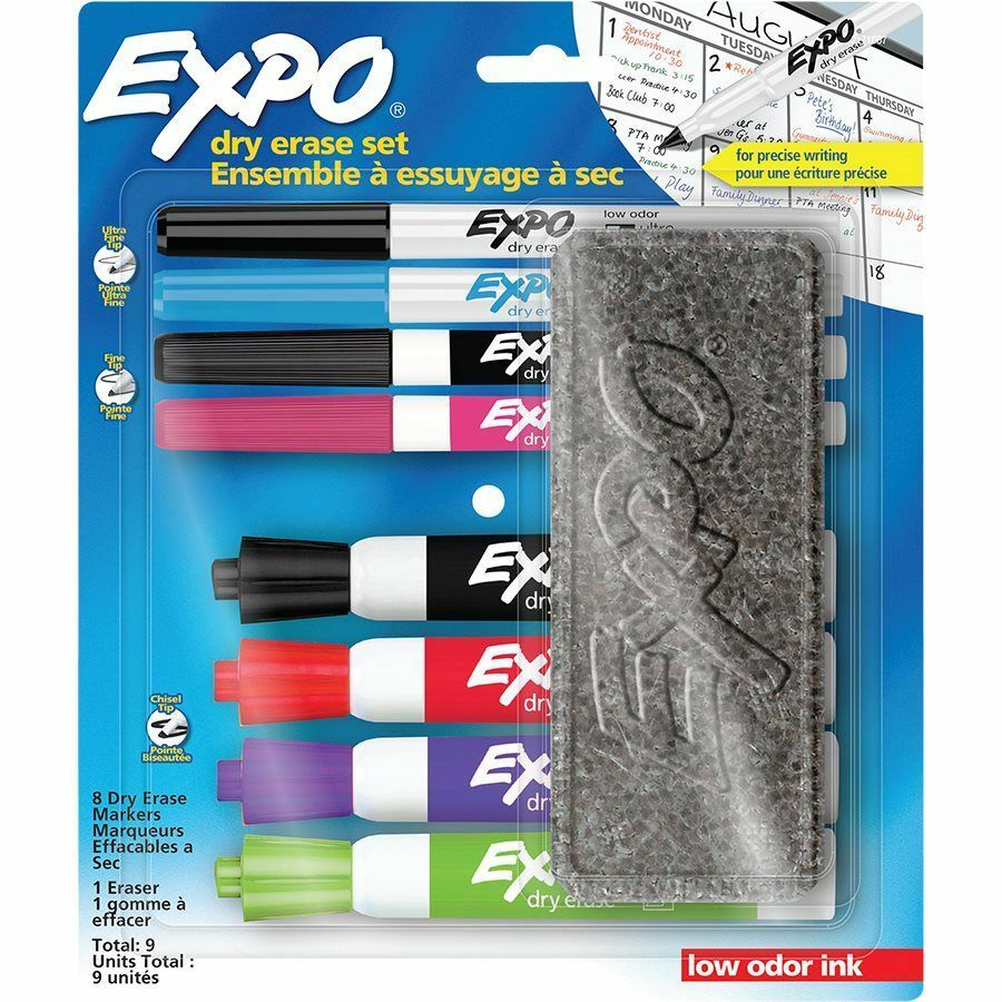 Expo Low Odor Dry Erase Set