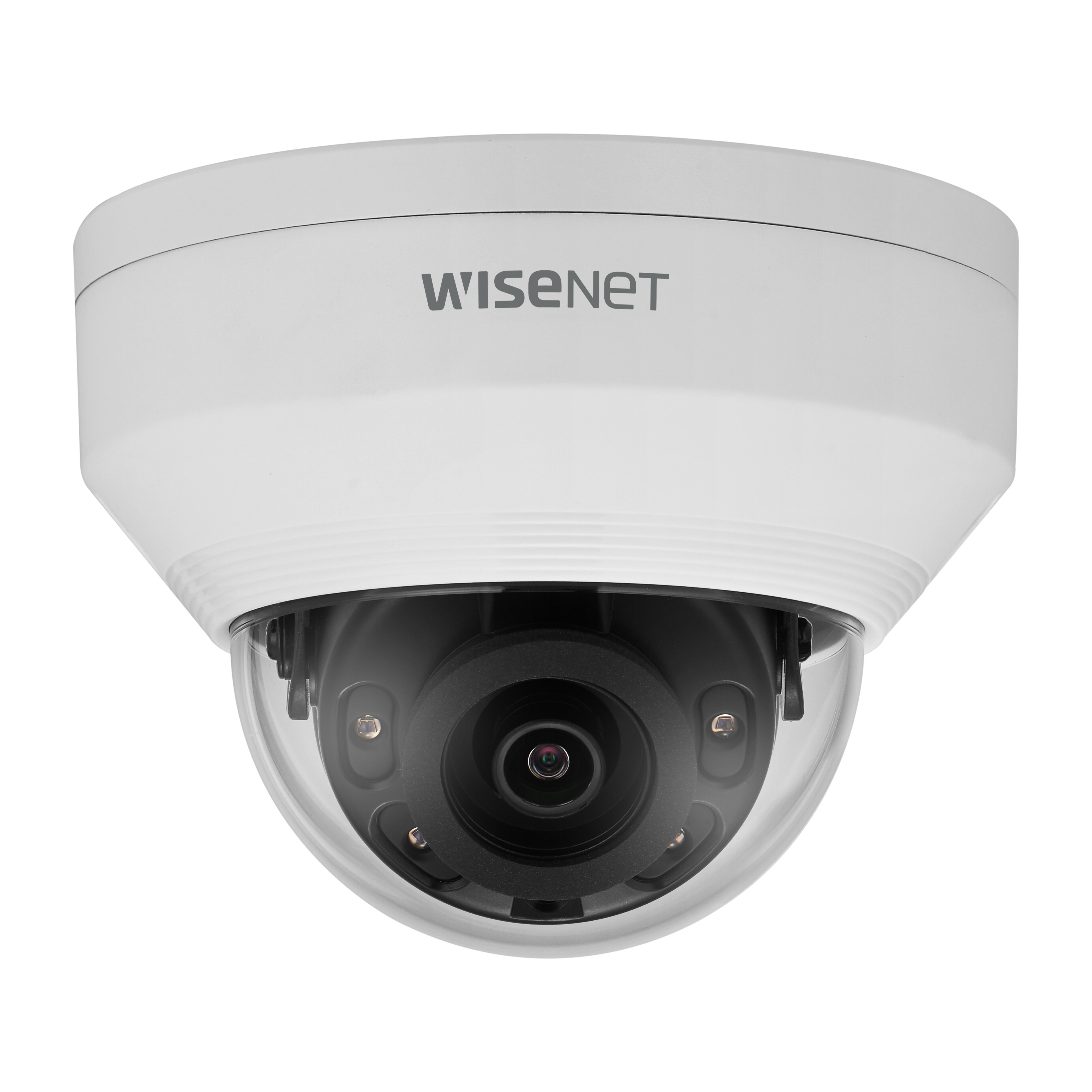 Wisenet ANV-L6012R 2 Megapixel Outdoor Full HD Network Camera - Color - Dome - White - 98.43 ft Infrared Night Vision - H.264, H.265, MJPEG, H.265M, H.265H, H.264M, H.264H - 1920 x 1080 - 2.80 mm Fixed Lens - 30 fps - CMOS - Corner Mount, Backbox Mount, Hanging Mount, In-ceiling, Flush Mount, Wall Mount, Pendant Mount, Parapet Mount, Pole Mount - IK10 - IP66 - Vandal Resistant