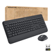 Logitech Signature MK650 Combo for Business Wireless Mouse and Keyboard Combo - USB Plunger Wireless Bluetooth/RF Keyboard - 118 Key - English (US) - Graphite - USB Wireless Bluetooth/RF Mouse - 4000 dpi - Scroll Wheel - Graphite - Symmetrical - AA - Comp