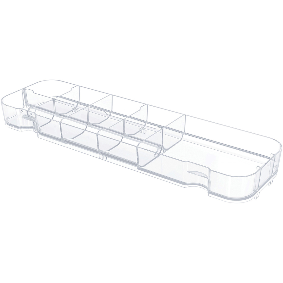 Business Source X-Cube Storage 4 Compartment Organizer, Clear 