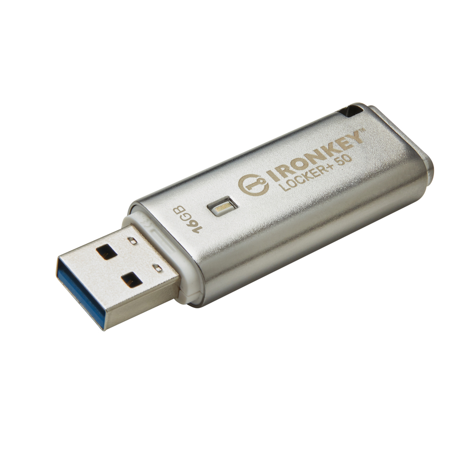 16GB USB 3.2 IRONKEY LOCKER+ 50 AES USB W/256BIT ENCRYPTION