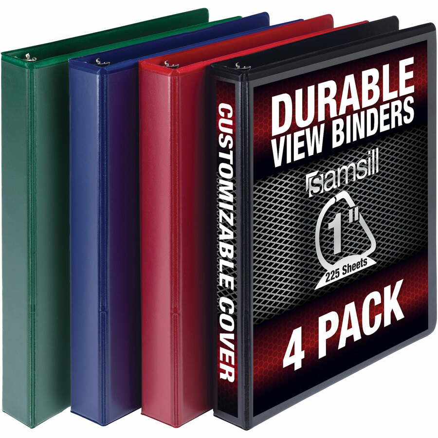 Samsill Durable 1 Inch Binder, Made in The USA, D Ring Binder ...