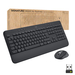 Logitech Signature MK650 Combo for Business Wireless Mouse and Keyboard Combo - USB Plunger Wireless Bluetooth/RF Keyboard - 118 Key - French - Graphite - USB Wireless Bluetooth/RF Mouse - 4000 dpi - Scroll Wheel - Graphite - AA - Compatible with PC, Mac