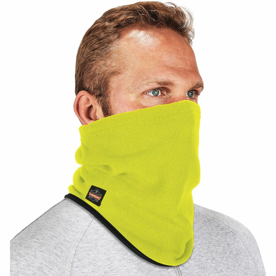 Ergodyne 6960 Fleece Neck Gaiter - Fleece - Lime - aplusofficesupply