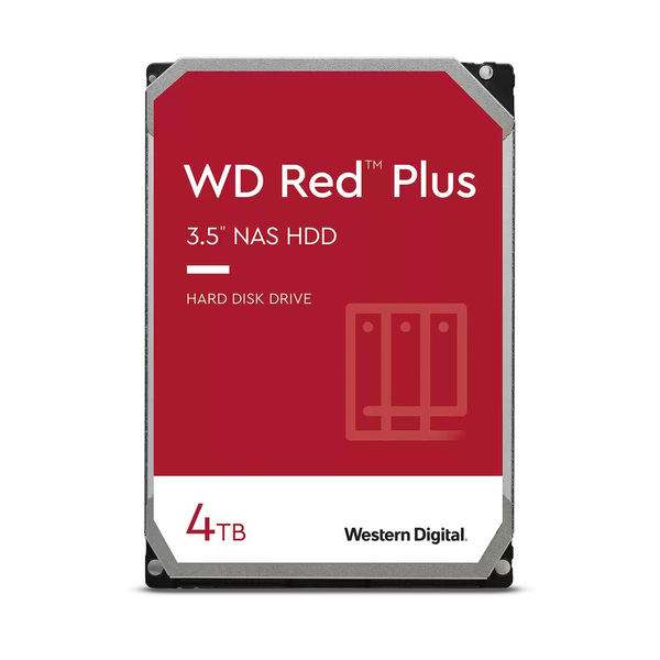 WD Red Plus  4TB NAS Hard Drive 3.5" SATA (SATA/600) 5400rpm Hard Driv(Open Box)