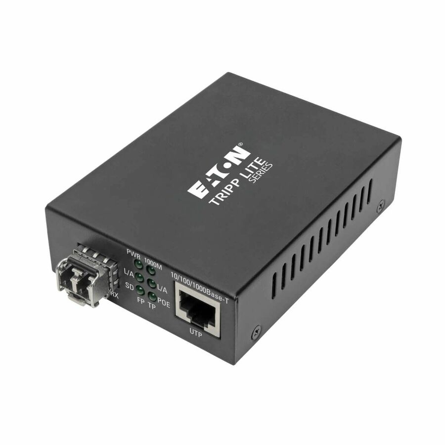 Tripp Lite N785-INT-PLCMM1 Transceiver/Media Converter - 1 x Network (RJ-45) - 1 x LC Ports - DuplexLC Port - Multi-mode - 850 nm Fiber - Gigabit Ethernet - 10/100/1000Base-T - 1804.5 ft - AC Adapter - Pole, Ceiling Mountable