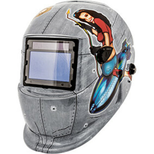 Titan 41288 Solar Powered Auto Darkening Welding Helmet, Pin Up Girls