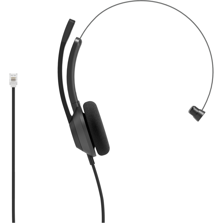Cisco 321 wired single-ear carbon black headset with RJ9 connector