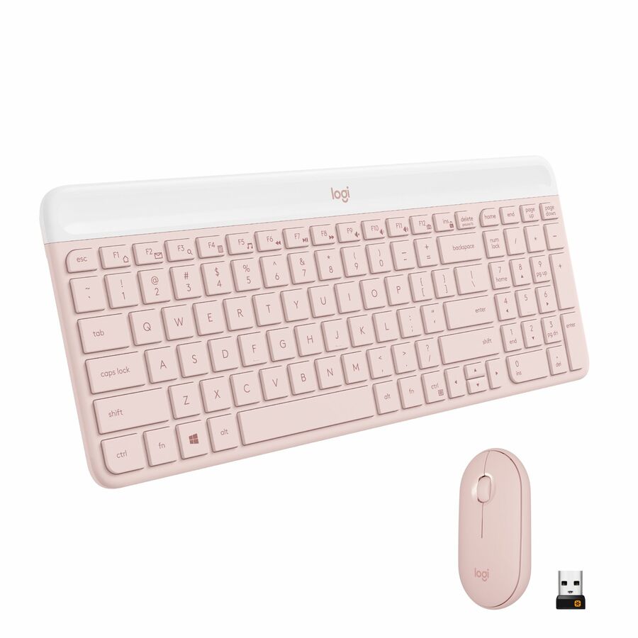 Logitech Slim Wireless Keyboard and Mouse Combo MK470 (Rose)