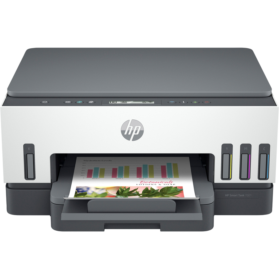 HP Smart Tank 7001 Wireless Inkjet Multifunction Printer - Color - White - Copier/Printer/Scanner - 4800 x dpi Print - Automatic Print - Up to 5000 Pages Monthly - Color