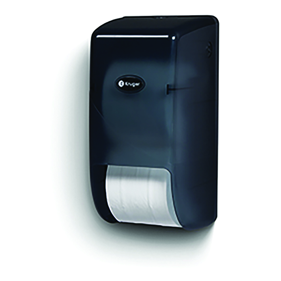 Kruger NOIR Micro-Max+ Twin Bathroom Tissue Dispenser Vertical Smoke