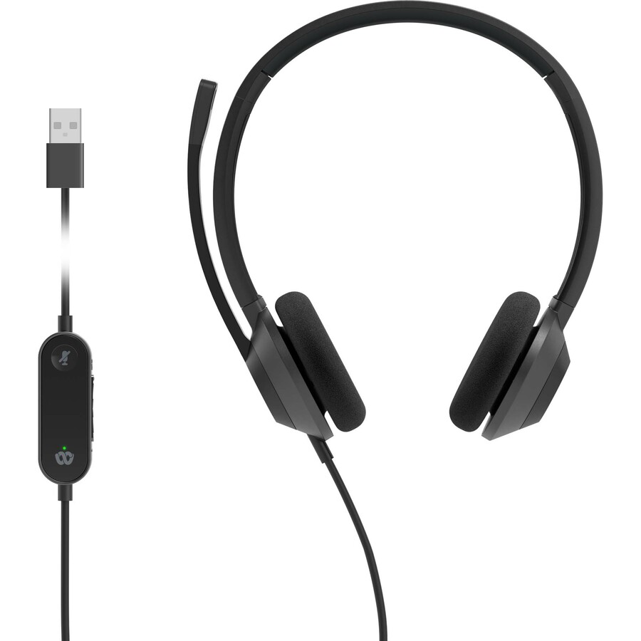 Cisco 321 Wired Single Carbon Black USB-A headset with single-ear design and boom microphone