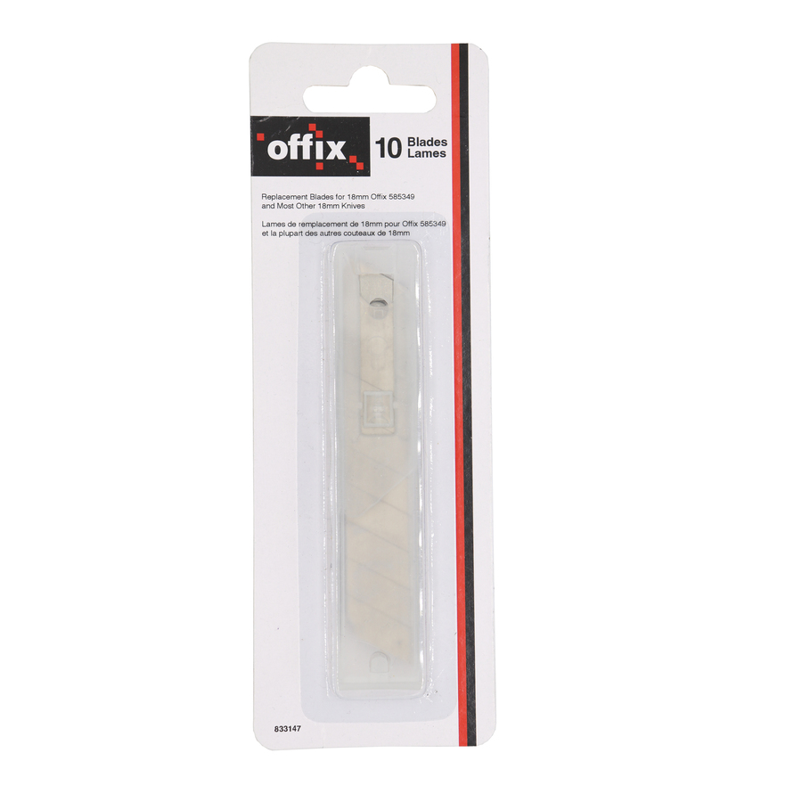 Lame de rechange pour couteau utilitaire Offix&reg; 99952 - Novexco