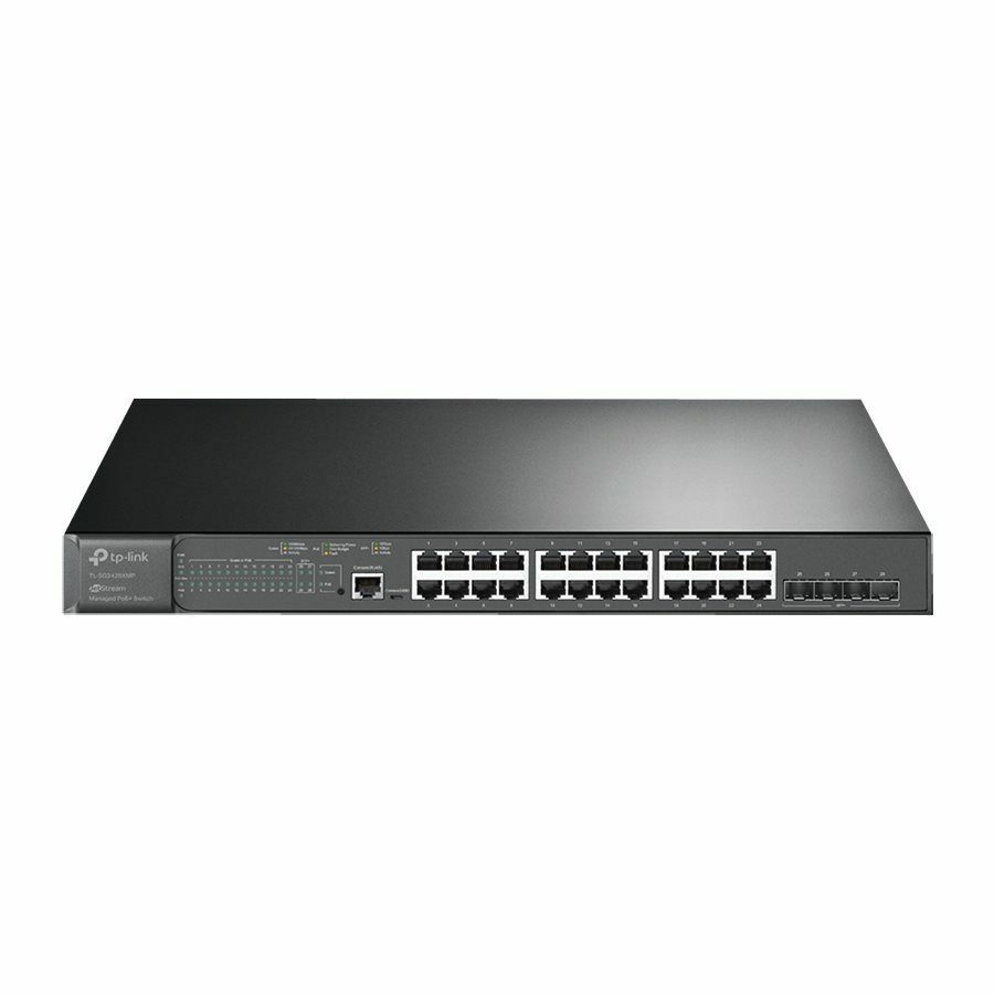 Commutateur Jetstream 24 ports Gigabit et 4 ports 10GE SFP+ L2+ g&eacute;r&eacute;s avec 24 ports PoE+ - TP-Link