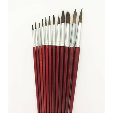 DBLG Import Round Camel Hair Paint Brush #1 Red 12/box