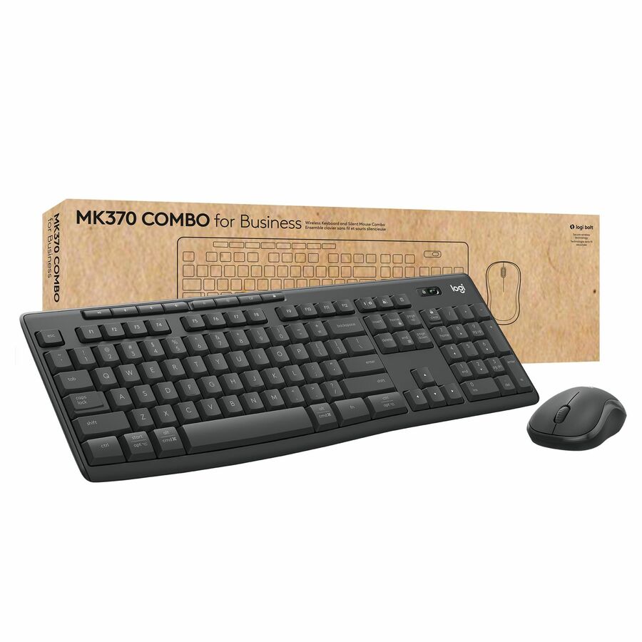 Logitech MK370 Wirless Keyboard & Mouse Combo for Business (Graphite) - Brown Box