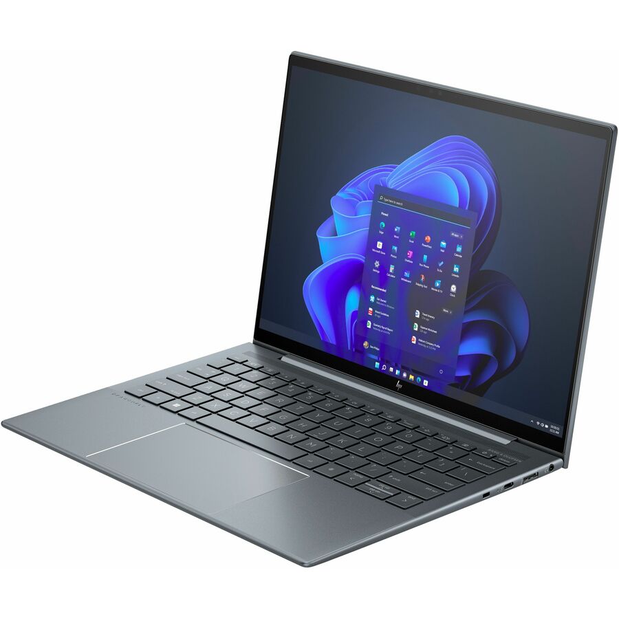 HP Elite Dragonfly G4 business laptop with 13.5-inch touchscreen, Core i7, and slate blue finish