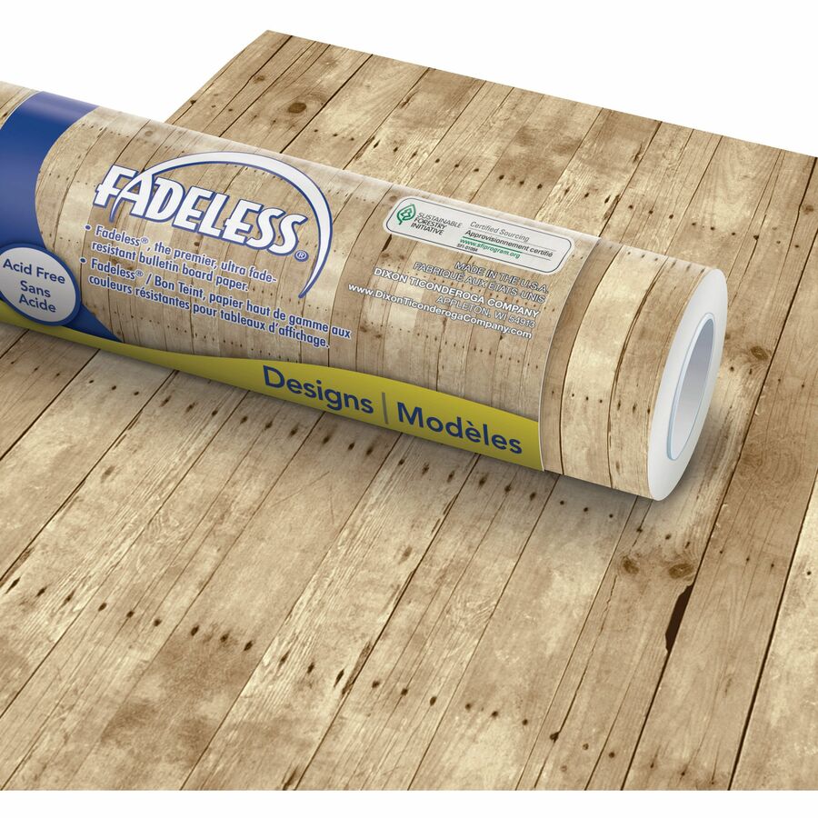 Fadeless Weathered Wood Paper Roll, 48 x 50