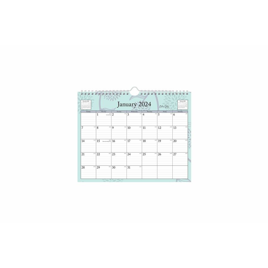 Blue Sky Rue De Flore 2024 Wall Calendar 11x8.75 Calendars Blue Sky