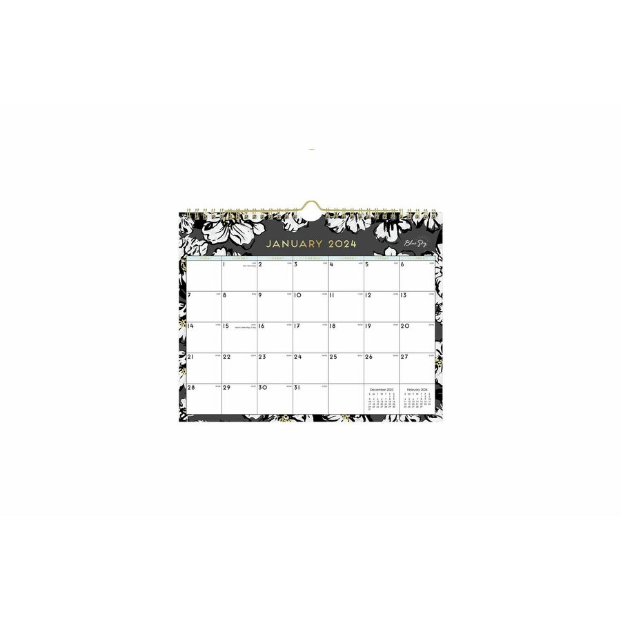 Blue Sky Baccara Dark 2024 Wall Calendar 11x8.75 Calendars Blue Sky