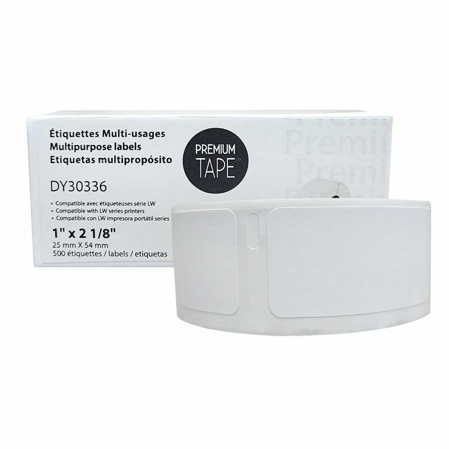 Étiquettes polyvalentes compatible Dymo30336 - Premium Tape