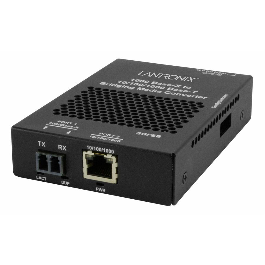 Lantronix SGFEB Series 10/100/1000Base-T to 1000Base-LX single-mode LC media converter