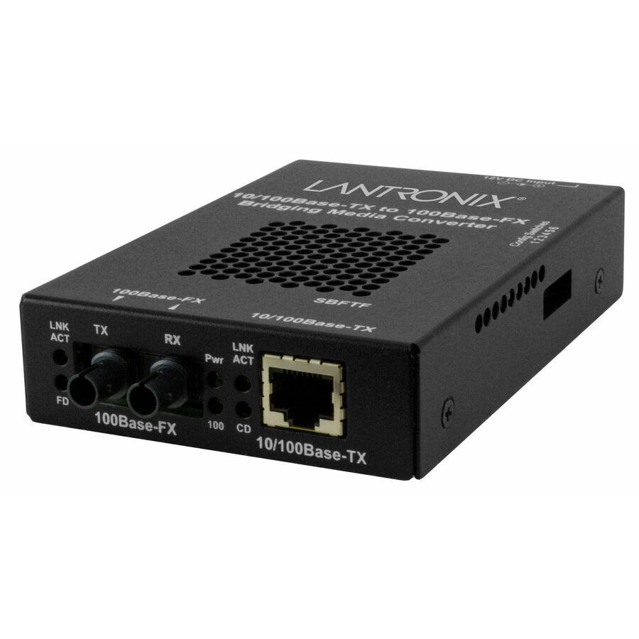 Lantronix SBFTF Series 10/100Base-TX to 100Base-FX ST multimode media converter