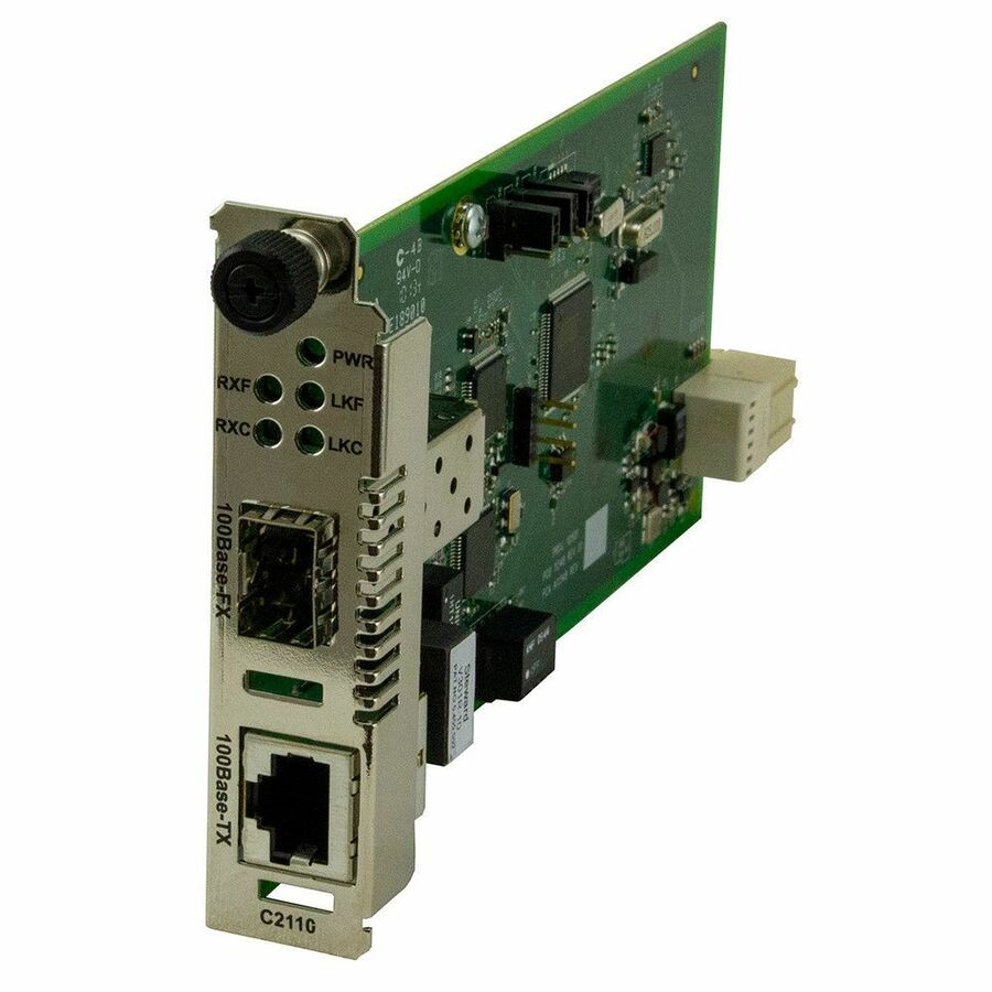 Lantronix C2110 Series 100Base-TX to 100Base-X SFP media converter module