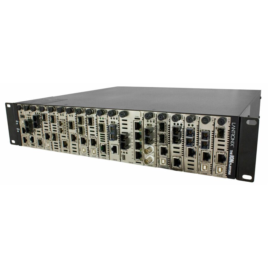 Lantronix ION219-D 19-slot ION chassis with DC power supply