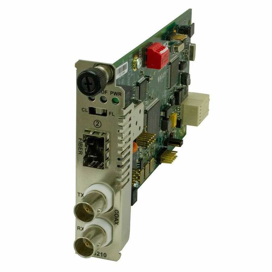 Lantronix C6210-3040 C6210 Series media converter module with (2) Coax (BNC) to empty SFP slot