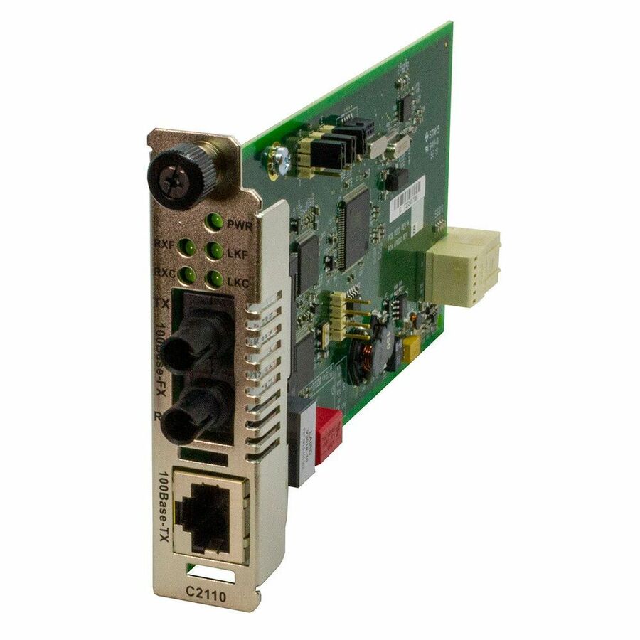 Lantronix C2110 Series 100Base-TX to 100Base-FX multimode ST media converter module