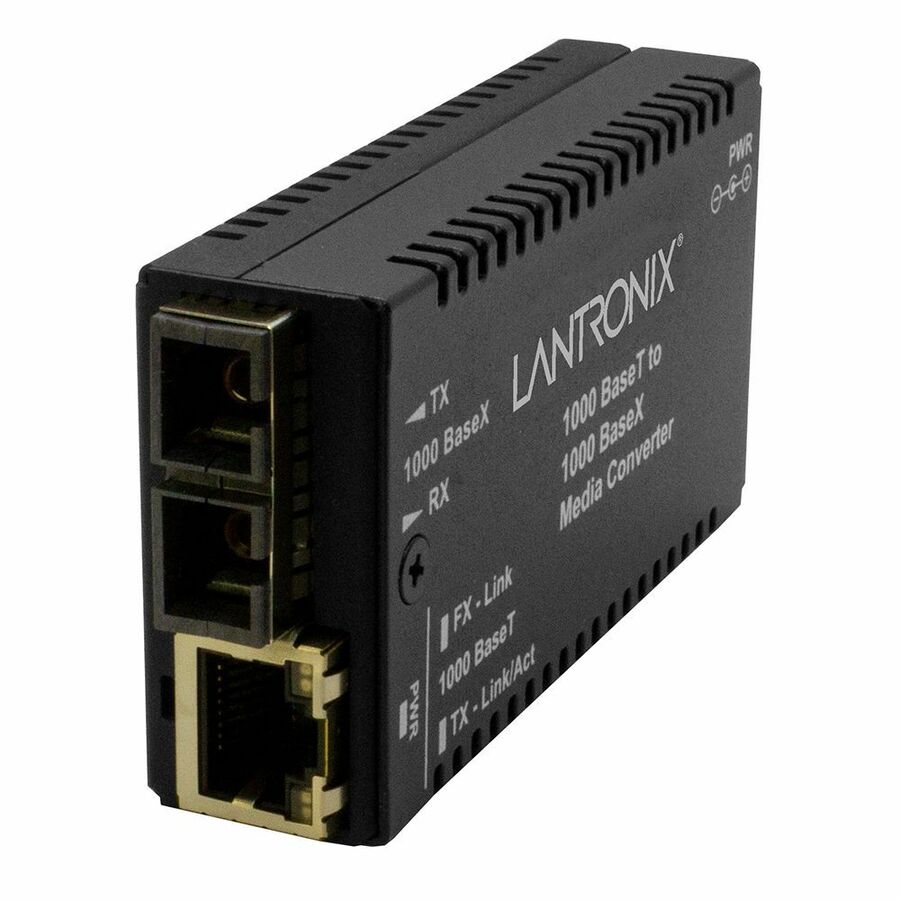 Lantronix M/GE-T-SX-01-UK M/GE-T Series mini Gigabit Ethernet media converter