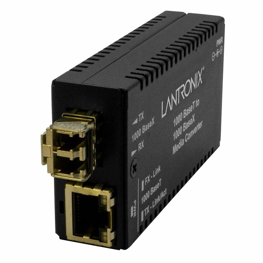 MINI MEDIA CONVERTER 1000BASE-T RJ-45 TO 1000BASE-SX MM LC W/ -EU POWER view 2