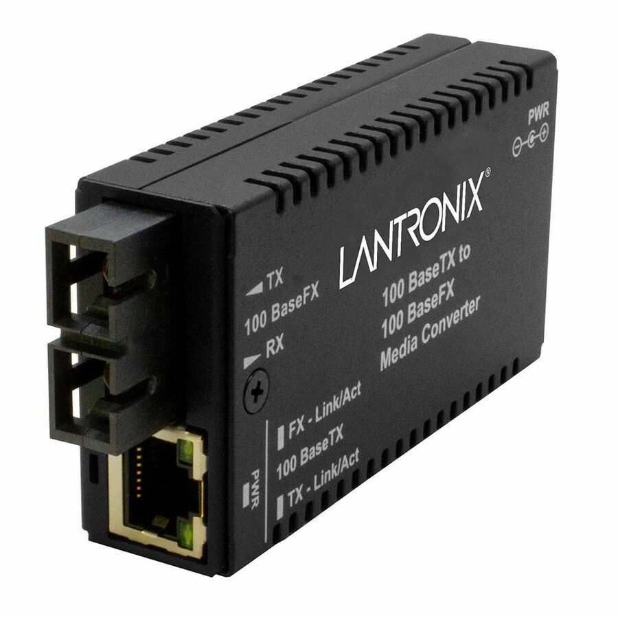 Lantronix M/E-TX Series 100Base-TX to 100Base-FX SC multimode Mini media converter