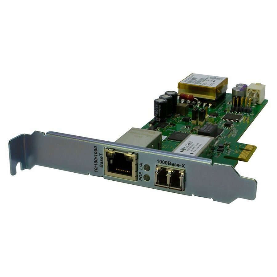 Lantronix N-GXE-POE-SFP-01 PCIe Gigabit Ethernet Fiber Network Interface Card with PoE+