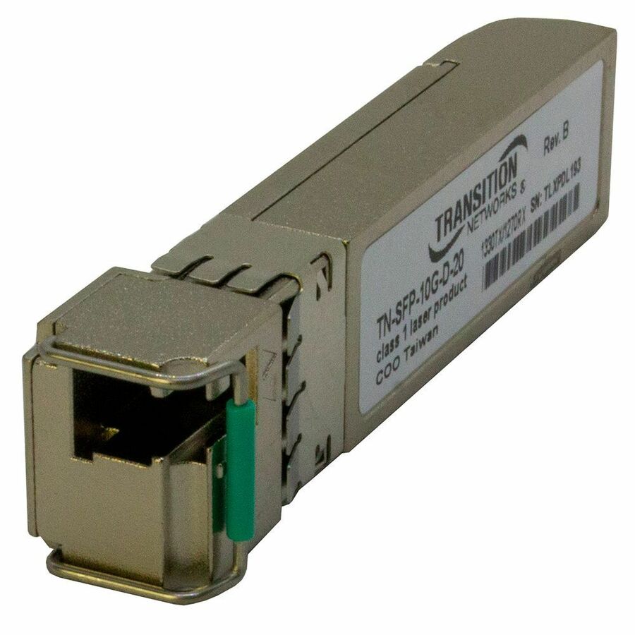 Lantronix TN-SFP-10G-D-20 10GBase-BX SFP+ transceiver with LC connector