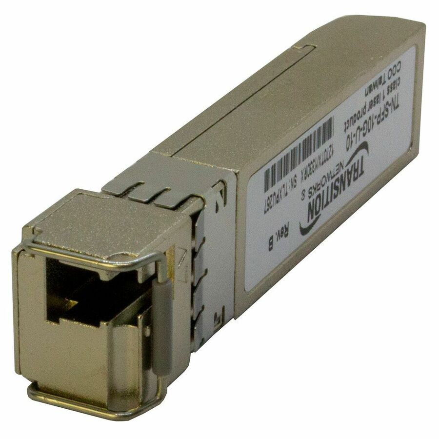 Lantronix TN-SFP-10G-U-10 10GBase-BX SFP+ optical transceiver with LC connector
