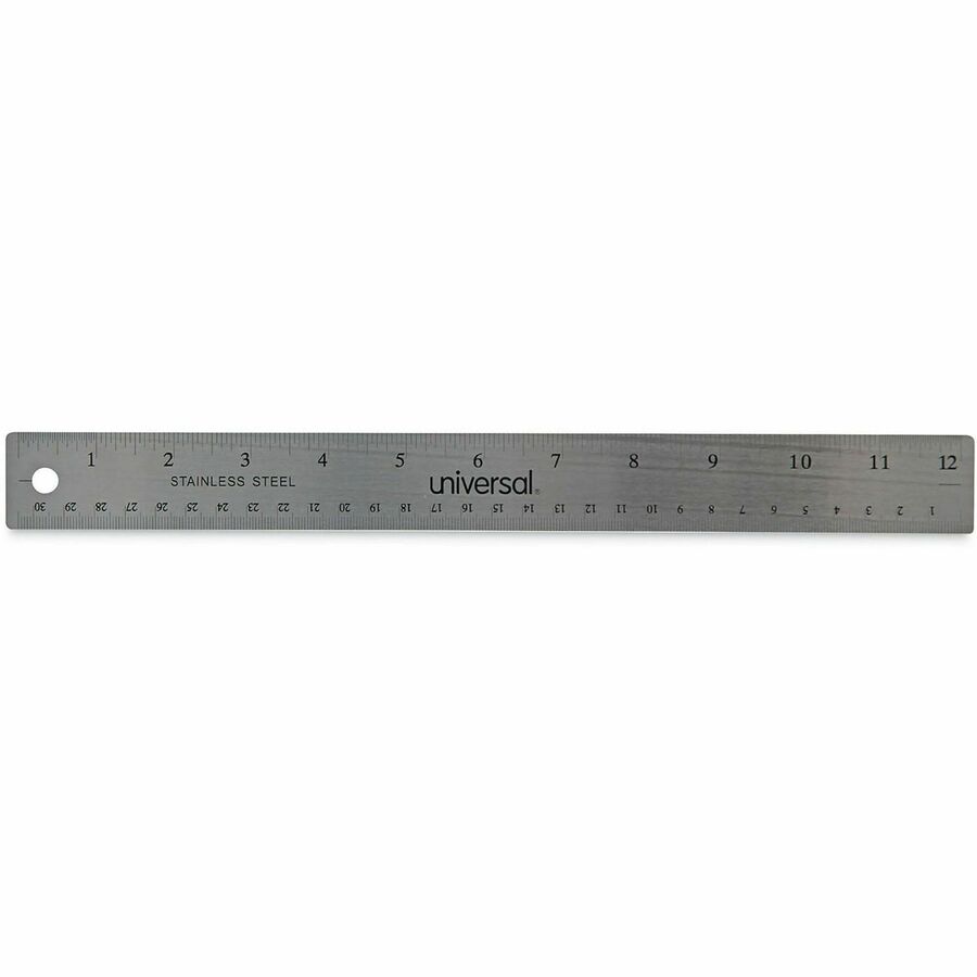 Universal+Ruler+-+12%26quot%3B+Length+-+1%2F16+Graduations+-+Standard%2C+Metric+Measuring+System+-+Stainless+Steel%2C+Cork+-+1+Each