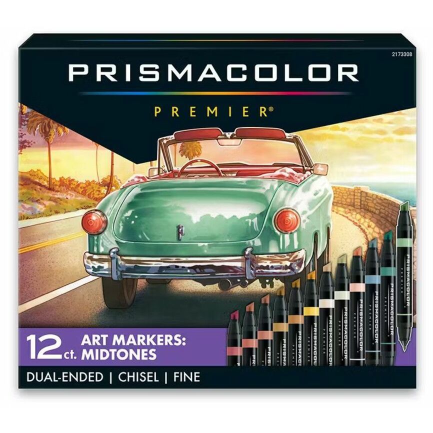Prismacolor Premier Dual-Ended Art Marker Sets, Fine and Chisel Tip