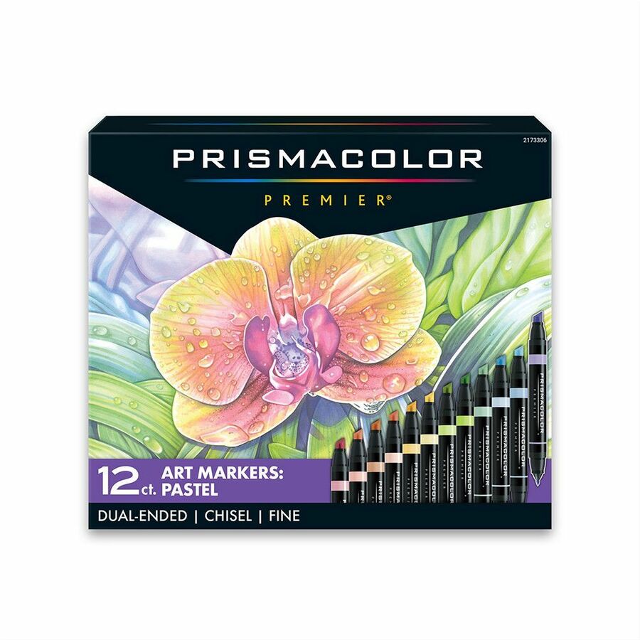 Prismacolor Premier Dual-Ended Art Marker Sets, Fine and Chisel Tip