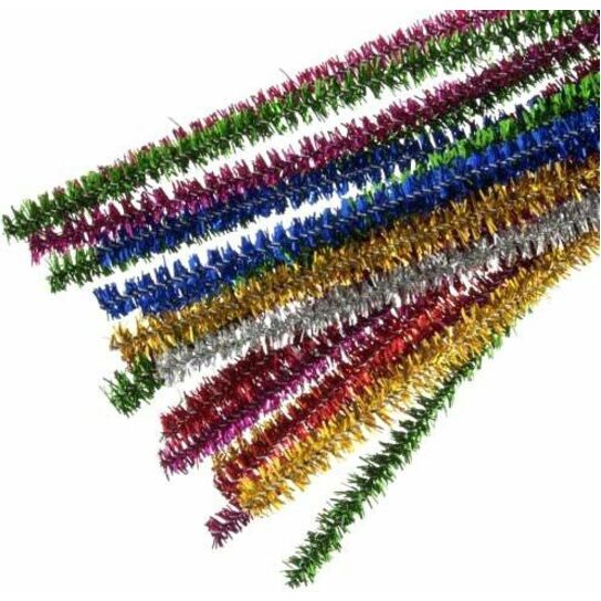 DBLG Import 12" Assorted Color Glitter Chenilles