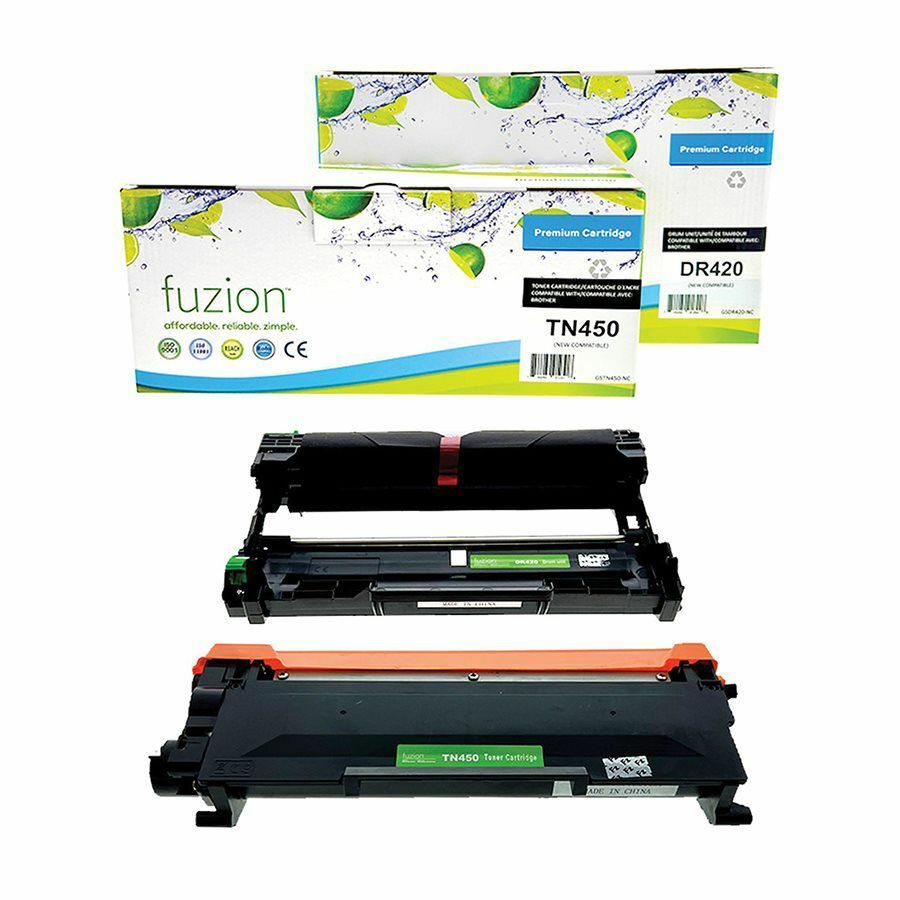 fuzion Laser Toner Cartridge/Drum Kit TN450, DR420 - 1 Each