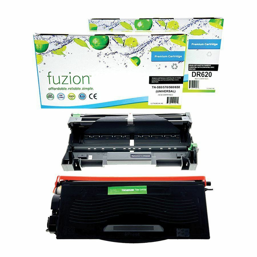 Ensemble cartouche de toner et tambour Brother TN650 / DR620 - fuzion