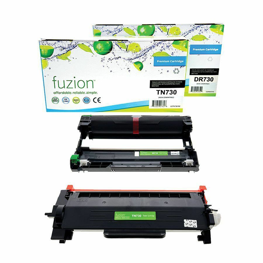 fuzion Laser Toner Cartridge/Drum Kit TN730, DR730 - 2 / Pack