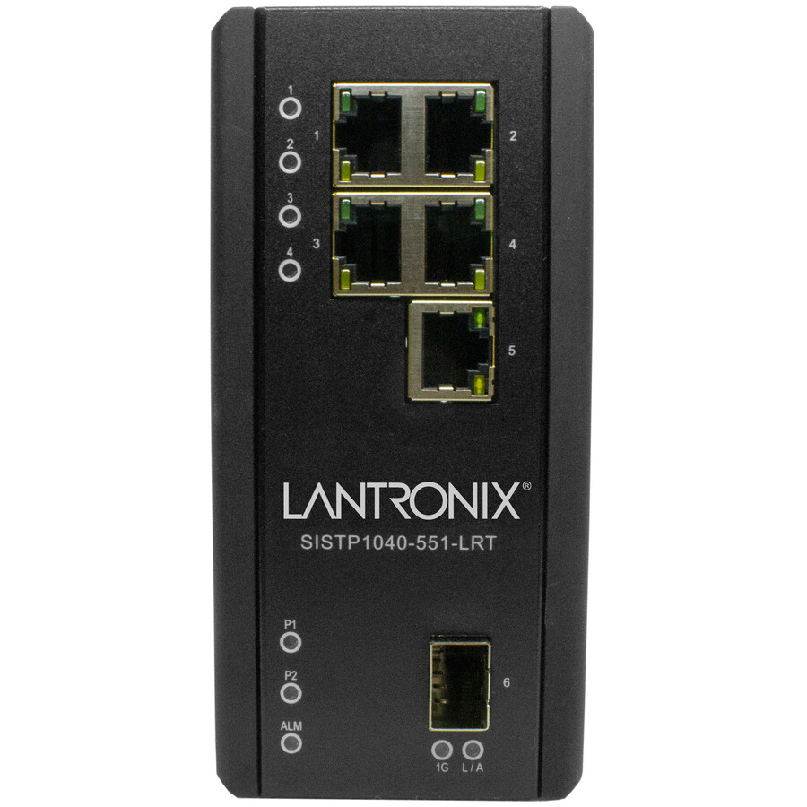Lantronix SISTP1040-551-LRT hardened unmanaged Gigabit PoE++ switch